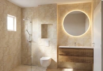 Moderne badkamer van 1-slaapkamer appartement in Royal Vista met zwembad