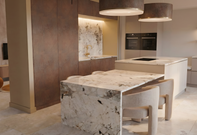 Ruime woonkamer van 3-slaapkamer penthouse in Royal Vista met zwembad