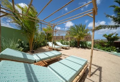 Tuin van 3-slaapkamer appartement in Cas Grandi met zwembad