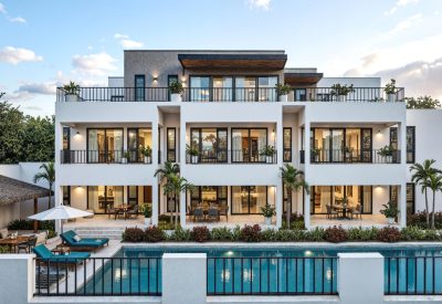 Privé zwembad van 1-slaapkamer appartement in Royal Vista nieuwbouw